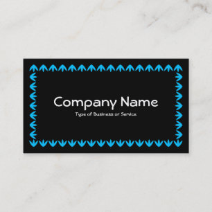 Tulip Border - Sky Blue auf Black Visitenkarte