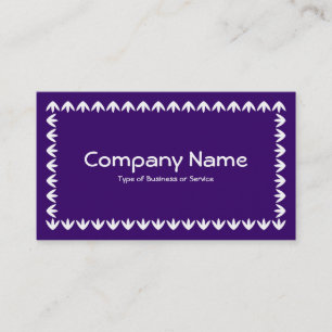 Tulip Border - White on Deep Violet Visitenkarte