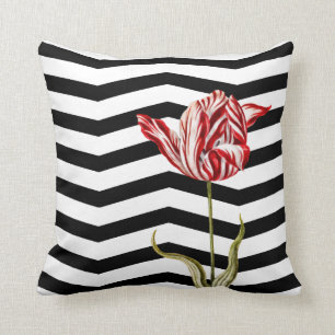 Tulip Botanical Zickzack Stripe Muster Kissen