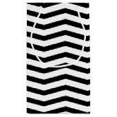 Tulip Botanical Zickzack Stripe Muster Kleine Geschenktüte (Rückseite)