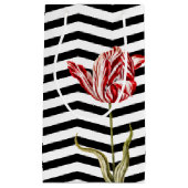 Tulip Botanical Zickzack Stripe Muster Kleine Geschenktüte (Vorderseite)