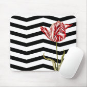 Tulip Botanical Zickzack Stripe Muster Mousepad (Mit Mouse)