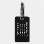 Tulip Botanical Zickzack Stripes Pattern Gepäckanhänger (Rückseite vertikal)