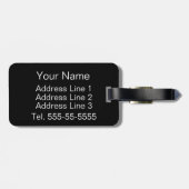 Tulip Botanical Zickzack Stripes Pattern Gepäckanhänger (Rückseite horizontal)