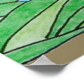 Tulip Bouquet auf einem braunen Tisch Poster (Ecke)