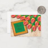 Tulip Bouquet auf Spring Danke Mitteilungskarte (Vorderseite/Rückseite Beispiel)