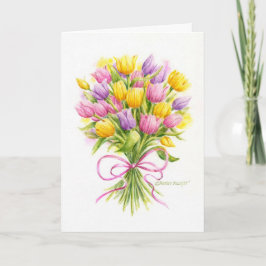 Tulip Bouquet Blank Card Jede Occasion Card Karte