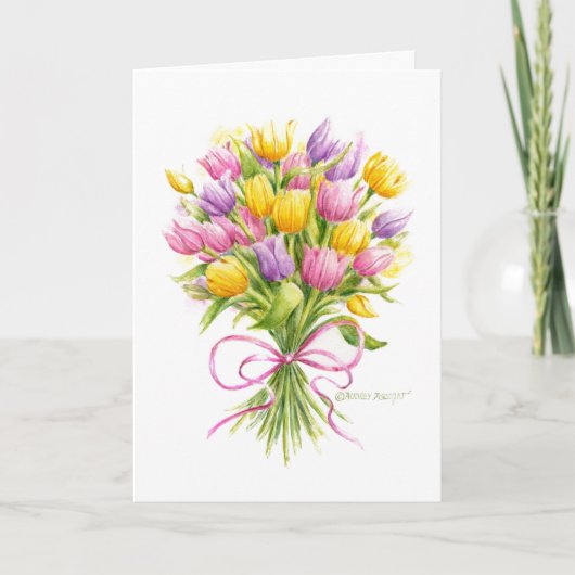 Tulip Bouquet Blank-Card-Jeder Anlass Karte (Vorderseite)