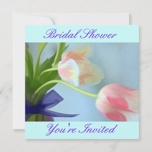 Tulip Bouquet Bridal Dusche Einladung (Vorderseite)