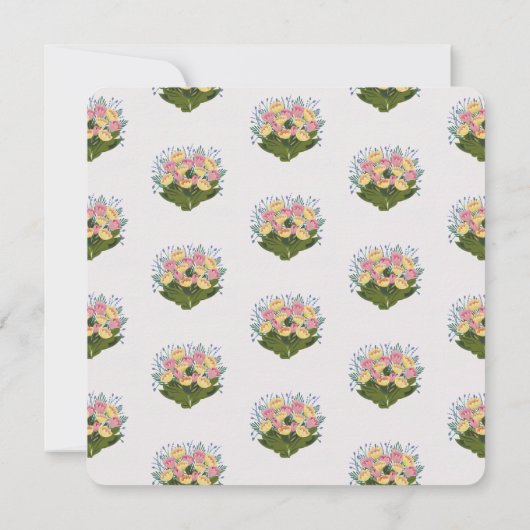 Tulip Bouquet Bridal Dusche Einladung (Rückseite)