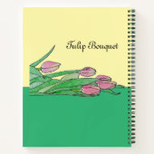 Tulip Bouquet Creme & Green Notizblock (Rückseite)