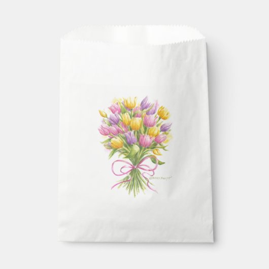 Tulip Bouquet Favor Taschen Geschenktütchen (Vorderseite)