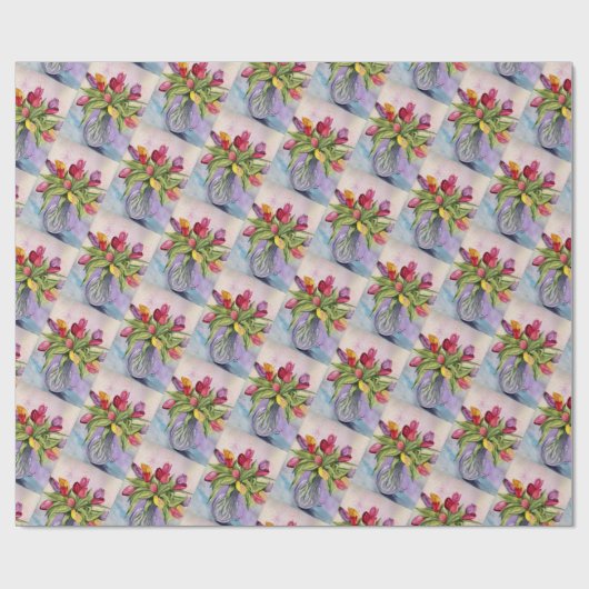 Tulip Bouquet Geschenkpapier (Flach)