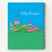 Tulip Bouquet grün und blau ablegen Notizblock (Rückseite)
