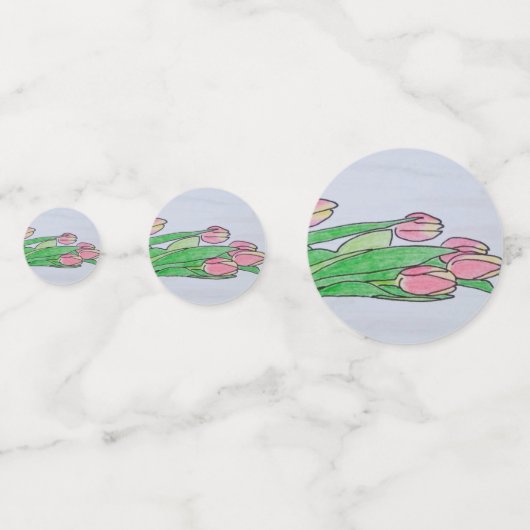 Tulip Bouquet Konfetti (Rückseiten)