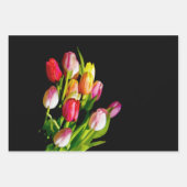 Tulip Bouquet Malerei Original Garden Blume Kunst, Geschenkpapier Set (Vorderseite)