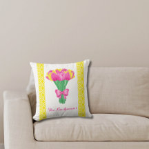 Tulip Bouquet mit Individuelle Name aus Bogen und