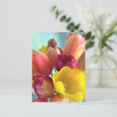 Tulip Bouquet Postkarte (Stehend Vorderseite)