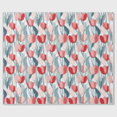 Tulip Bouquet Wrapping Paper Geschenkpapier (Flach)
