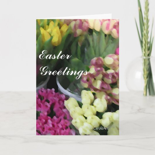 Tulip Bouquets Easter card Feiertagskarte (Vorderseite)