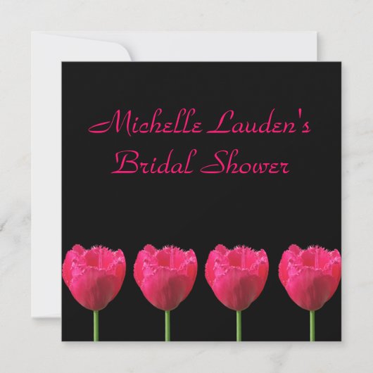 Tulip Bridal Dusche Einladung (Vorderseite)