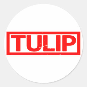 Tulip Briefmarke Runder Aufkleber