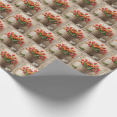 Tulip Bunch im Korb Geschenkpapier (Ecke)
