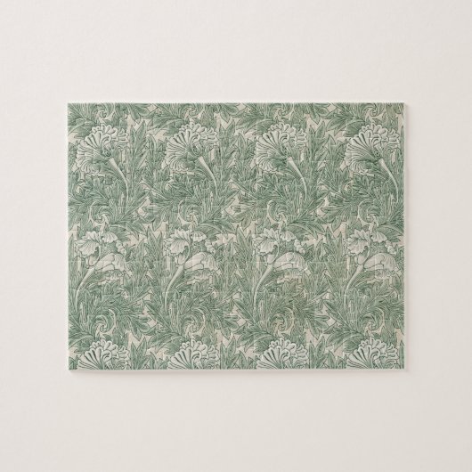 Tulip by William Morris, Vintage Blumenart Puzzle (Horizontal)
