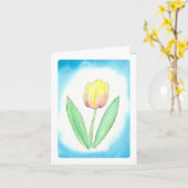 Tulip Card Karte (Gelbe Blume)