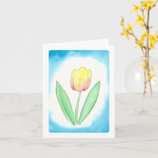 Tulip Card Karte (Gelbe Blume)