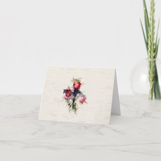 Tulip Cluster Dankeskarte (Vorderseite)