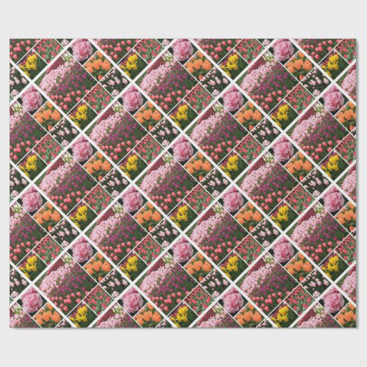 Tulip Collage Paper Geschenkpapier (Flach)