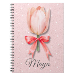 Tulip Coquette Notizbuch Name | Pastell Tagebuch