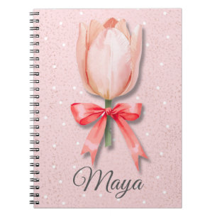 Tulip Coquette Notizbuch Name Pastell Tagebuch