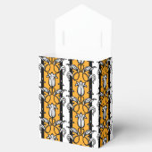 Tulip Damask gelb Schwarz-weiße gemusterte Geschen Geschenkschachtel (Geöffnet)