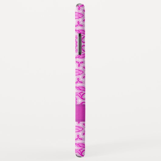 Tulip Damasket Muster lila rosa Name Case-Mate iPhone Hülle (Hinten/Rechts)