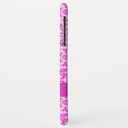 Tulip Damasket Muster lila rosa Name Case-Mate iPhone Hülle (Hinten/Links)