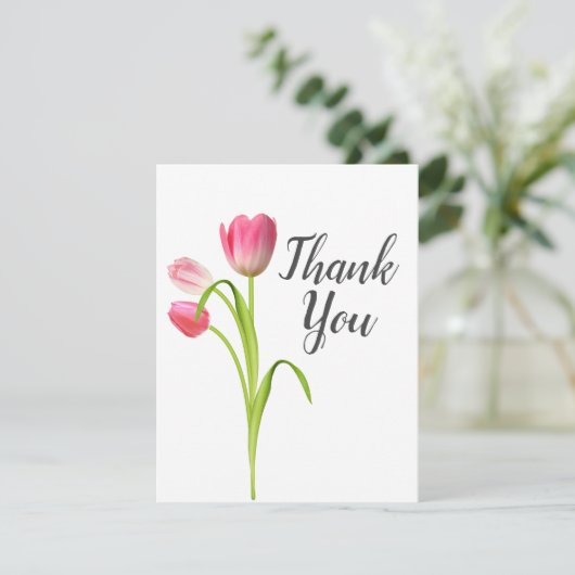 Tulip Dankeschön Karte (Stehend Vorderseite)