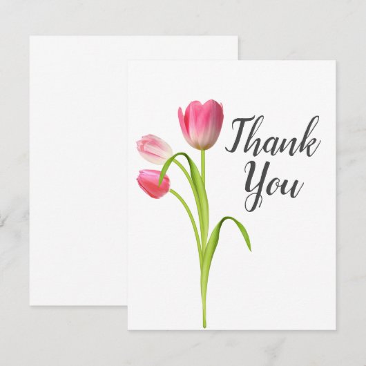 Tulip Dankeschön Karte (Vorne/Hinten)