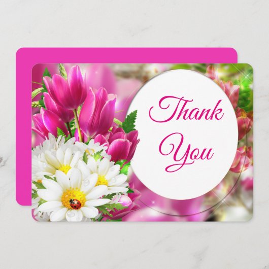 Tulip Dankeschön Karte (Vorne/Hinten)