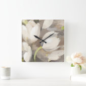 Tulip Delight II Quadratische Wanduhr (Zuhause)