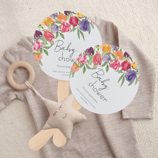 Tulip Delight Vibranly Baby Shower Fächer