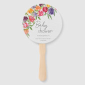 Tulip Delight Vibranly Baby Shower Fächer (Vorderseite)