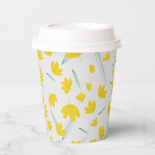 Tulip Design auf Papierbechern Pappbecher (Vorderseite)