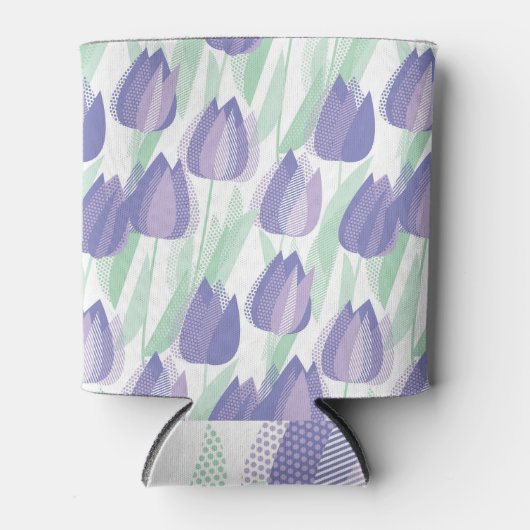 Tulip Design: helle violette Blüte. Dosenkühler (Vorderseite)