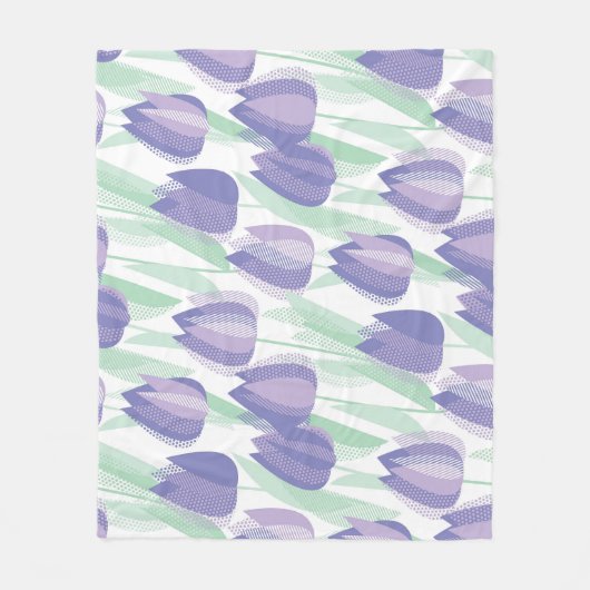 Tulip Design: helle violette Blüte. Fleecedecke (Vorderseite)