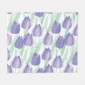 Tulip Design: helle violette Blüte. Fleecedecke (Vorderseite (Horizontal))