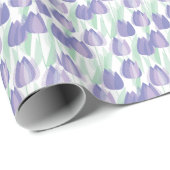 Tulip Design: helle violette Blüte. Geschenkpapier (Rolleneckpunkt)