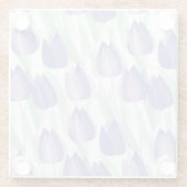 Tulip Design: helle violette Blüte. Glasuntersetzer (Rückseite)