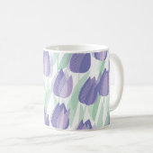 Tulip Design: helle violette Blüte. Kaffeetasse (VorderseiteRechts)